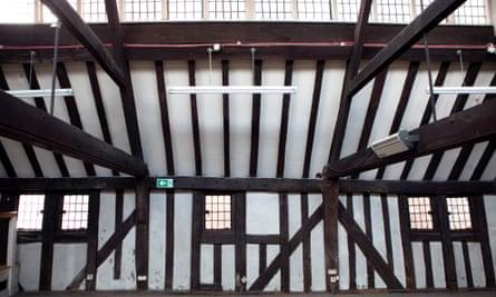 The beamed interoir of Herbert House.